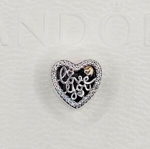 ❤️Authentic Pandora ⭐️RETIRED⭐️ HEART CHARM With 14k GOLD